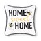 Buzzing Bumble Bees "Home Sweet Home" Embroidered Mini Accent Pillow, 10" x 10"